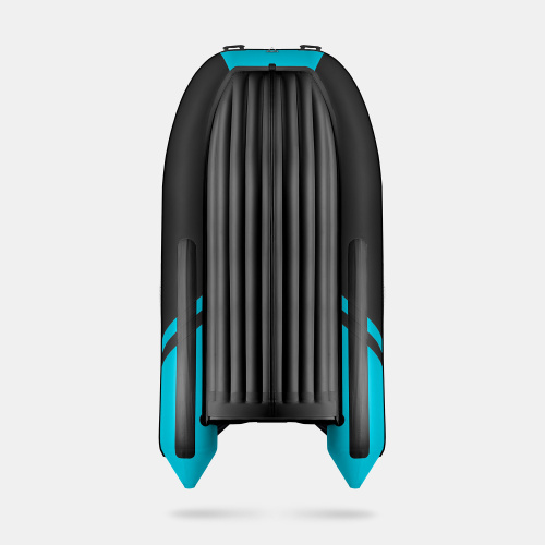 Лодка  GLADIATOR E420S черно-бирюзовый (Ø-50см, до 30л.с.)